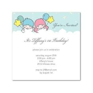  Birthday Party Invitations   Little Twin Stars Up Above 