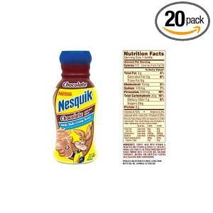   Nesquik Ready To Drink Chocolate Milk, 8 Ounce Bottle (Pack of 20