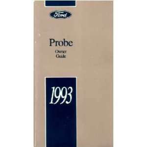  1993 FORD PROBE Owners Manual User Guide Automotive
