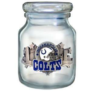  INDY COLTS NFL EMPTY Candle JAR Finely Sculpted Hand 