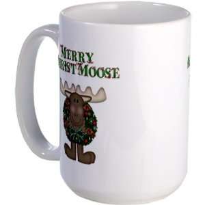  Merry ChristMoose Funny Large Mug by  Everything 