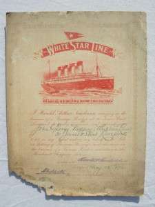   ARCHIVE RARE RMS OLYMPIC TITANIC PERIOD AGENTS AUTHORITY SIGN  