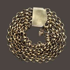    Waxing Poetic Brass Multi Strand Rolo Bracelet 