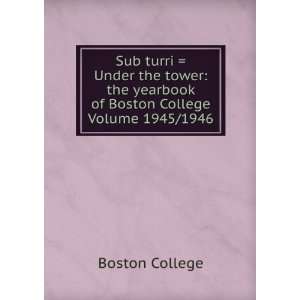  Sub turri  Under the tower the yearbook of Boston 