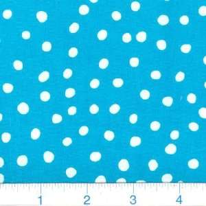   Bloomers Dots Turquoise Fabric By The Yard Arts, Crafts & Sewing