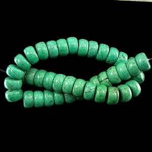  17mm green turquoise rondelle beads 16 roundel