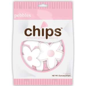  Pebbles Chips Chipboard Shapes 70/Pkg Baby Pink [Office 