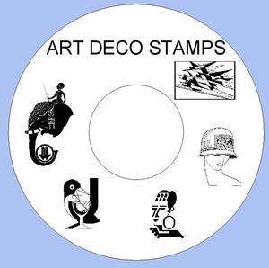 Art Deco Digital Stamps Images CD , Craft, 200+ Stamped  