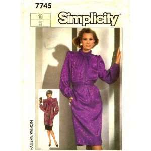  Simplicity 7745 Sewing Pattern Misses Dress Tunic Slim 