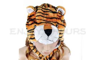 New Tiger Animal Cartoon Cute Fluffy Plush Hat Cap Warm  