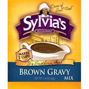 Sylvias Brown Gravy Mix, 1.6 Ounce, 12 Count Boxes  