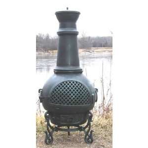   Rooster CH016GKCH Charcoal Gatsby Cast Aluminum Gas Chiminea CH016GK