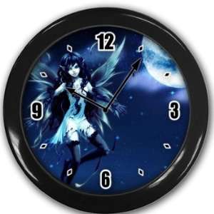 Pixie Fairy Anime Girl Wall Clock Black Great Unique Gift 