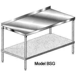  Stainless Steel Work Table w 2 Backsplash 24x60