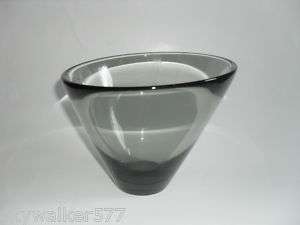 Holmegaard Per Lutkin Thule Smoke Art Glass Bowl 1962  