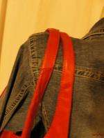 BFS02~Lavorazione Artigianale Red Leather Zip Pocket HOBO Shoulder Bag 