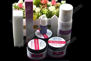   Acrylic Liquid Powder Brush Pen Glitter Decoration Cuticle Tip Kit Set
