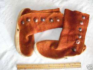 New Mexico Pueblo Moccassins with 6 buttons each  