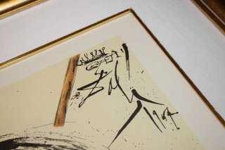 Signed SALVADOR DALI Art LITHO, UACC, Museum Frame, COA, Don Quixote 