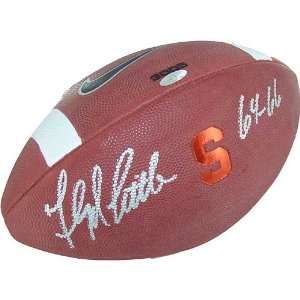 Floyd Little Syracuse Football w/ 64 66 Insc.   Autographed 