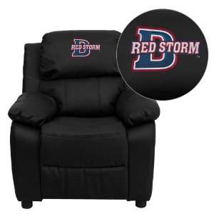  Dixie State College Red Storms Embroidered Black Leather 