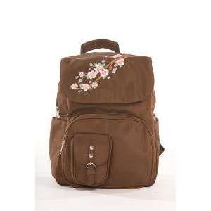   Diaper Bag with Cherry Blossom Embroidery Posh Look for The New MOM