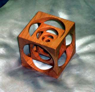 Turners Cube 3 Made of Wild Cherry Wood w/Tung Oil Coating 2.92x 2 