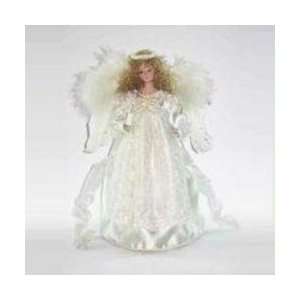  12 Lighted Ivory Angel Christmas Tree Topper with Halo 