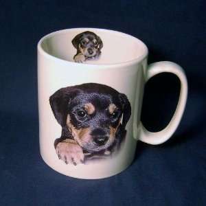 Large Cute Rottweiler Puppy Dog Jumbo 14 Ounce Coffee Mug 