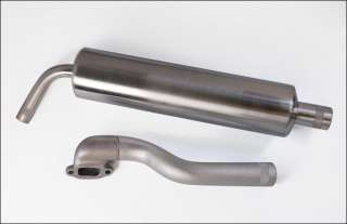 Tuned Pipe, Rear Exit Curved Header Canister Muffler for DLE20 20 26cc 