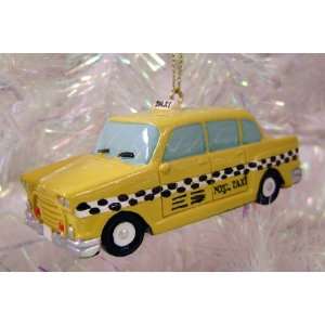  3.5 Old Fashioned Retro Yellow Checker NYC Taxi Cab 