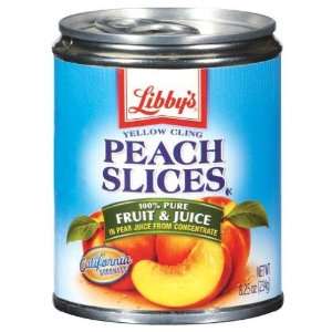 Libbys Peaches Sliced In Pear juices Concentrate, 8 oz Cans, 12 ct 