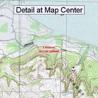  USGS Topographic Quadrangle Map   Lebanon, Oklahoma 