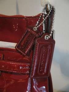 NEW COACH CHELSEA PATENT LEATHER ASHLYN HOBO BAG PURSE TOTE 17861 RED 