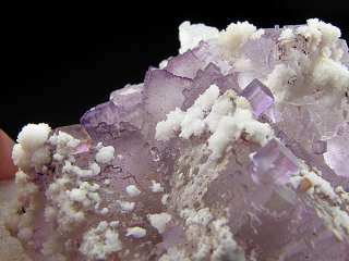 Purple Fluorite, Celestite, and Strontianite, Tule, Mexico  