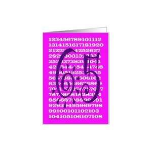  Numbers 65 Pink Card Toys & Games