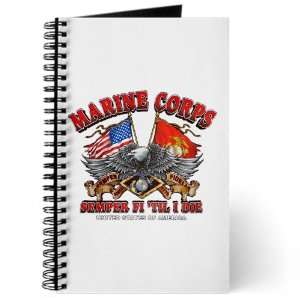  Journal (Diary) with Marine Corps Semper Fi Til I Die on 