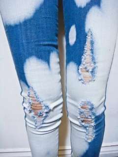 NWT FRANKIE B Destroyed Rip Skinny Legging Jeans 23  