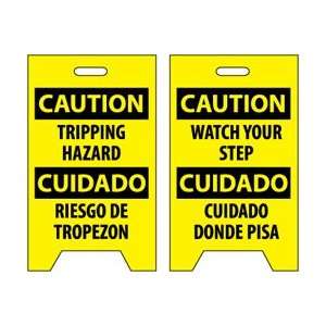 FS32   Floor Sign, DBL Side, Caution Tripping Hazard Caution Watch 