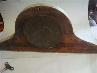 Antique Smiths Astral Brass Ship Clock on Wood Bracket English C.1920 