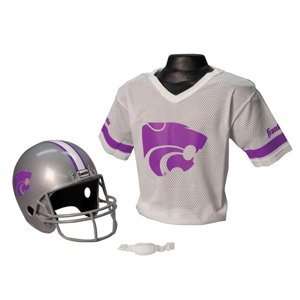  Kansas State Wildcats Football Helmet & Jersey Top Set 