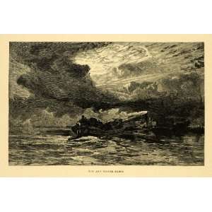   Barge Water Sea Storm Keeley Halswelle Ocean Art   Original Engraving
