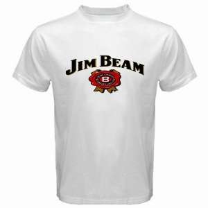  Jim Beam Liquor Logo New White T Shirt Size  XL 