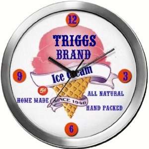 TRIGGS 14 Inch Ice Cream Metal Clock Quartz Movement  