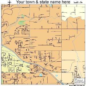  Street & Road Map of Barberton, Washington WA   Printed 