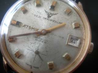 vintage ATOMIK railway incabloc super mens wrist watch  