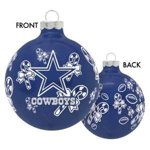  Dallas Cowboys Small Painted Round Candy Cane Christmas Tree 
