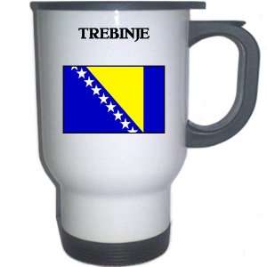  Bosnia   TREBINJE White Stainless Steel Mug Everything 