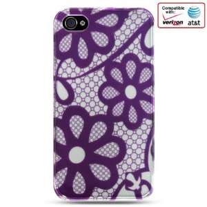   , 4th Gen   Purple Flowers Lace Print Cell Phones & Accessories