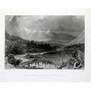  Bartlett 1839 Engraving of Mount Washington, and the White 